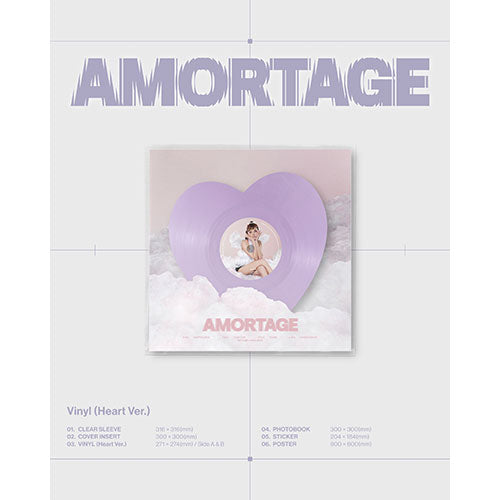 jisoo amortage vinyl Heart ver. 新品未開封品 JISOO - AMORTAGE [1st Mini Album - Vinyl Heart Ver.] - K PLACE