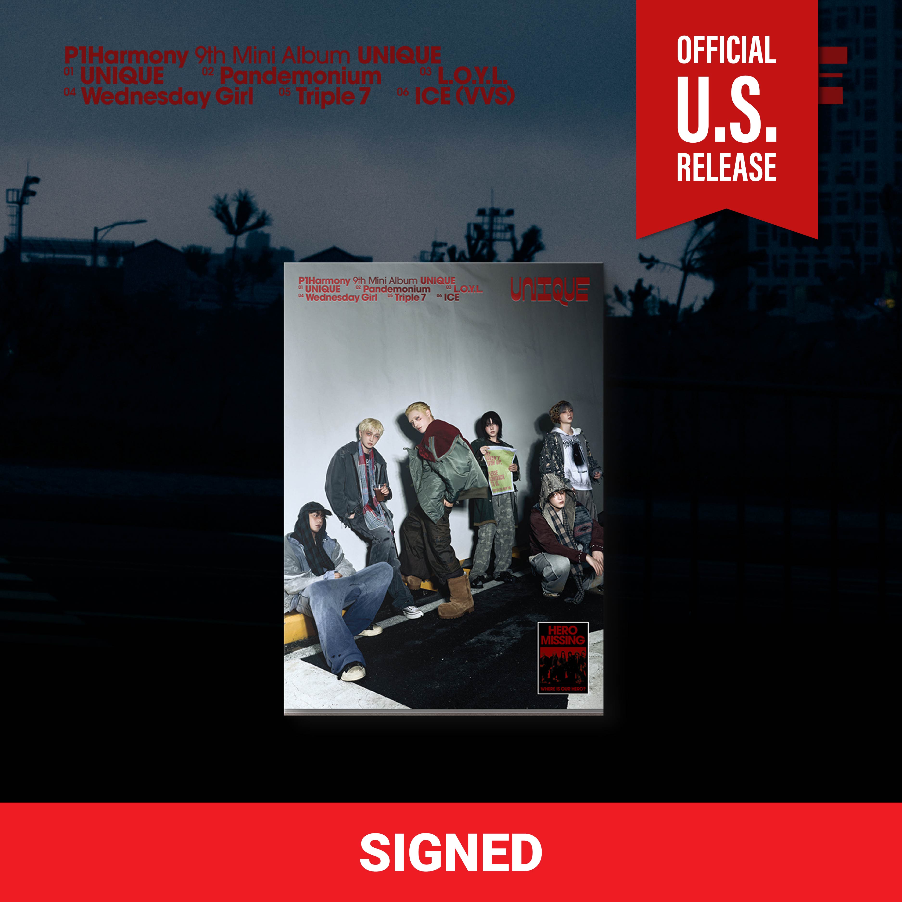 P1Harmony - UNIQUE [9th Mini Album - Signed U.S. Exclusive Ver