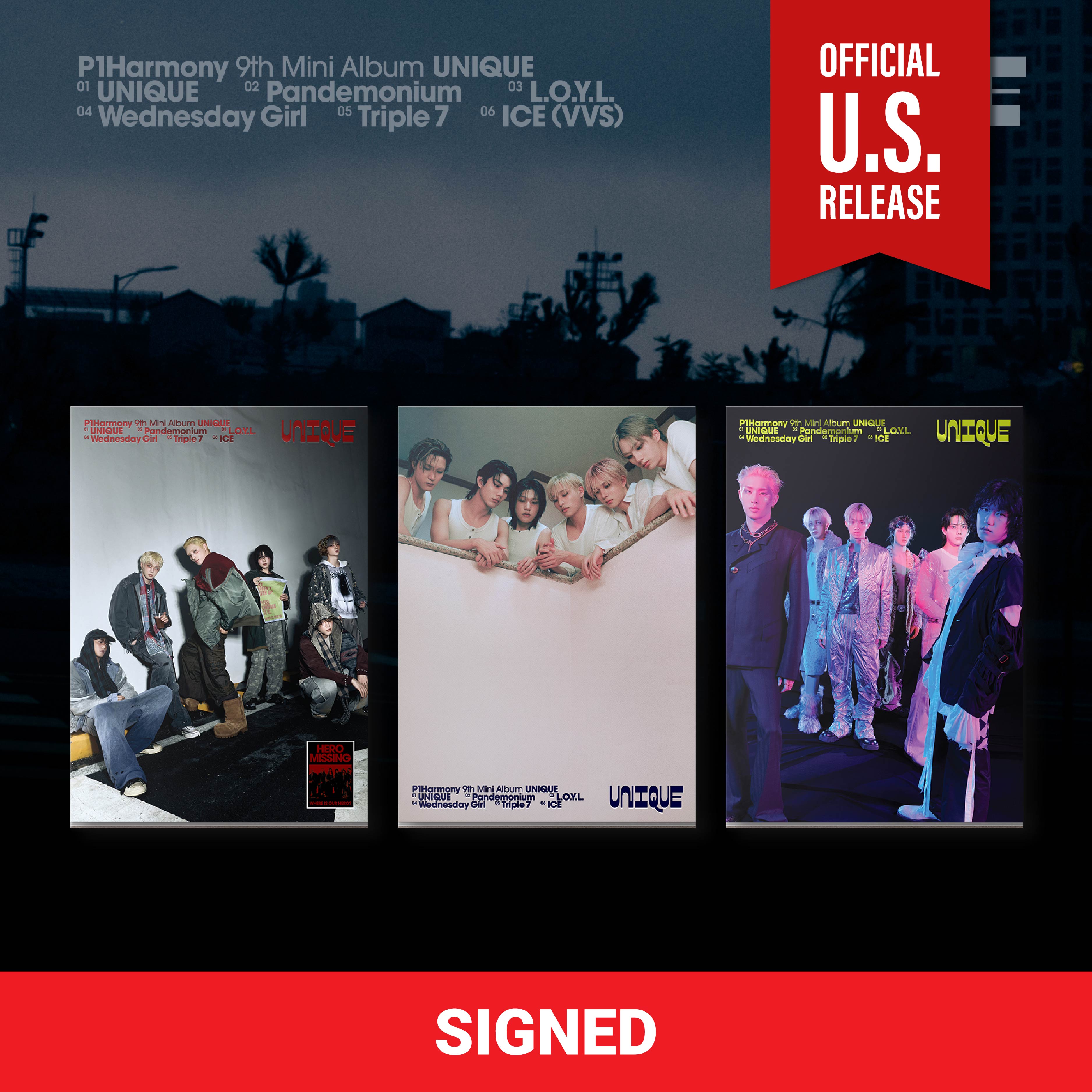 P1Harmony - UNIQUE [9th Mini Album - Signed U.S. Exclusive Ver