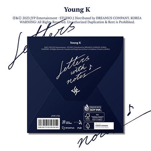 【新品未開封・まとめ売り】Young K Letters with notes Young K - Letters with notes [1st Full Album - Digipack Ver.] - K